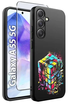 Etui do Samsung Galaxy A55 5G malowane wzór fajny ze szkłem
