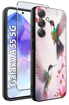 Etui do Samsung Galaxy A55 5G malowane wzór damski ze szkłem