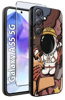 Etui do Samsung Galaxy A55 5G malowane wzór dla chłopca ze szkłem