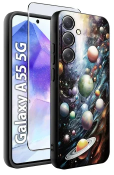 Etui do Samsung Galaxy A55 5G malowane wzór fajny ze szkłem