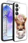 Etui do Samsung Galaxy A55 5G malowane wzór zwierzęta ze szkłem