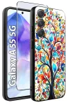 Etui do Samsung Galaxy A55 5G malowane wzór kolorowy ze szkłem