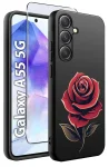Etui do Samsung Galaxy A55 5G malowane wzór kobiecy ze szkłem