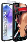 Etui do Samsung Galaxy A55 5G malowane wzór kobiecy ze szkłem