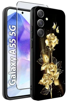 Etui do Samsung Galaxy A55 5G malowane wzór damski ze szkłem