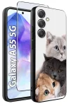 Etui do Samsung Galaxy A55 5G malowane wzór z kotem ze szkłem