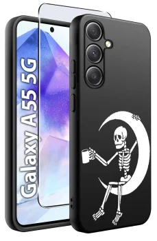 Etui do Samsung Galaxy A55 5G malowane wzór fajny ze szkłem