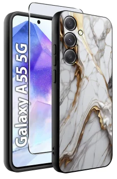Etui do Samsung Galaxy A55 5G malowane wzór kobiecy ze szkłem