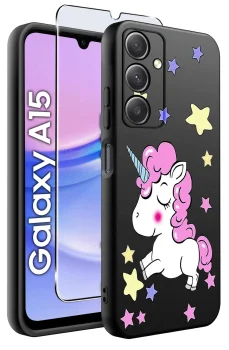 Etui do Samsung Galaxy A15 malowane wzór dla dziewczynki ze szkłem