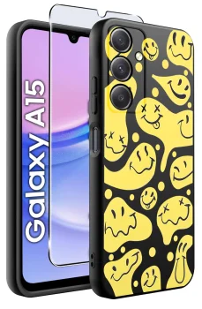 Etui do Samsung Galaxy A15 malowane wzór dla dzieci ze szkłem