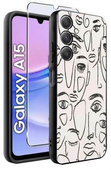 Etui do Samsung Galaxy A15 malowane wzór damski ze szkłem