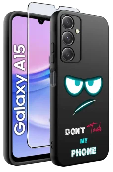 Etui do Samsung Galaxy A15 malowane wzór śmieszny ze szkłem