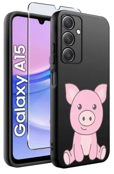 Etui do Samsung Galaxy A15 malowane wzór zwierzęta ze szkłem