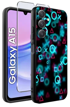 Etui do Samsung Galaxy A15 malowane wzór fajny ze szkłem