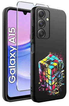 Etui do Samsung Galaxy A15 malowane wzór fajny ze szkłem