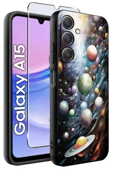Etui do Samsung Galaxy A15 malowane wzór fajny ze szkłem