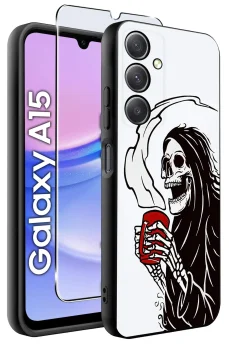 Etui do Samsung Galaxy A15 malowane wzór dla chłopca ze szkłem