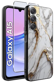 Etui do Samsung Galaxy A15 malowane wzór kobiecy ze szkłem