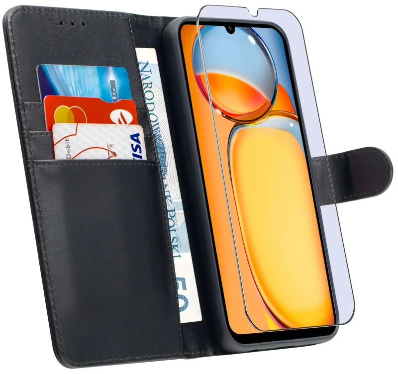 etui-do-xiaomi-redmi-13c-4g-5g-czarne-magnetyczne-z-klapka-ze-szklem