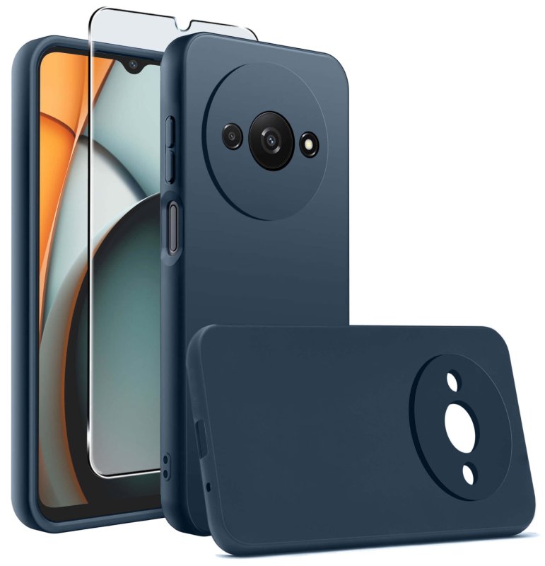 etui-do-xiaomi-redmi-a3-granatowe-matowe-ze-szklem