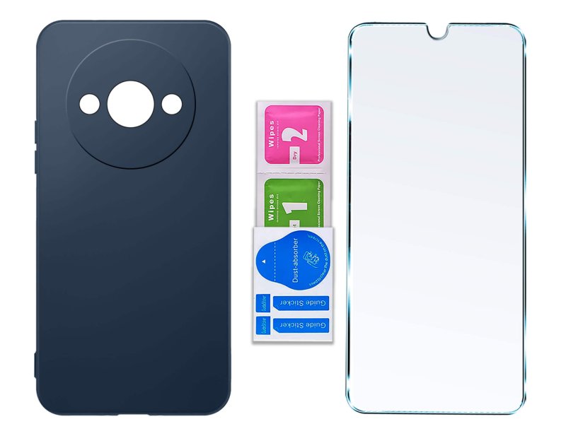 etui-do-xiaomi-redmi-a3-granatowe-matowe-ze-szklem