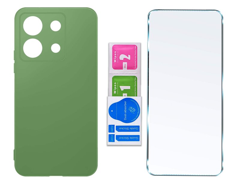 etui-do-xiaomi-redmi-note-13-5g-oliwkowe-matowe-ze-szklem