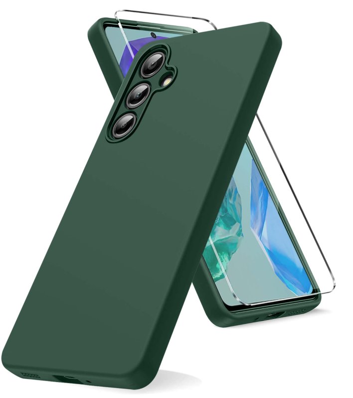 etui-do-samsung-galaxy-m55-5g-zielone-matowe-ze-szklem