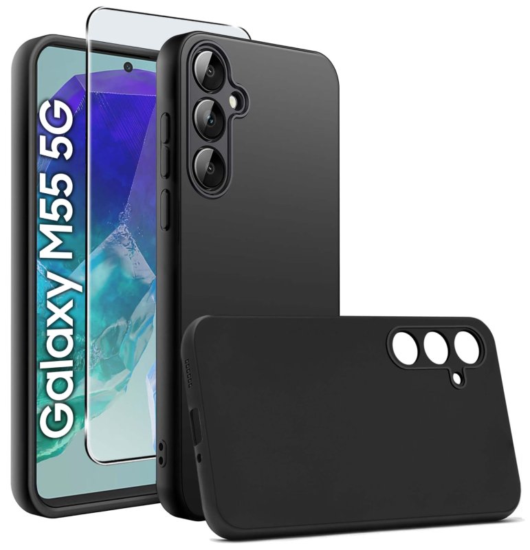 etui-do-samsung-galaxy-m55-5g-czarne-matowe-ze-szklem