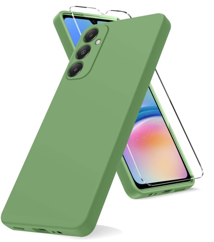 etui-do-samsung-galaxy-a15-oliwkowe-matowe-ze-szklem