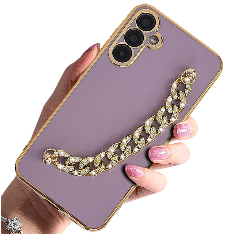 etui-do-samsung-galaxy-a15-z-lancuszkiem-wzor-4-fioletowe-ze-szklem