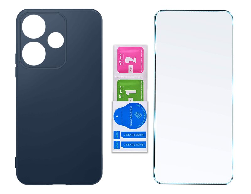 etui-do-xioami-redmi-13-4g-granatowe-matowe-ze-szklem