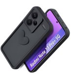Etui do Xiaomi Redmi Note 13 Pro+ Plus 5G silikonowe serce czarne