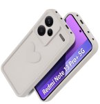 Etui do Xiaomi Redmi Note 13 Pro+ Plus 5G silikonowe serce białe