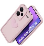 Etui do Xiaomi Redmi Note 13 Pro+ Plus 5G silikonowe serce jasnoróżowe