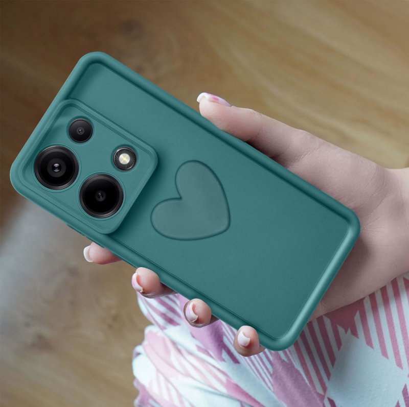 etui-do-xiaomi-redmi-note-13-pro-4g-silikonowe-serce-zielone-ze-szklem