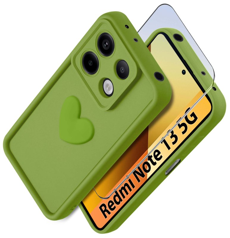 etui-do-xiaomi-redmi-note-13-5g-silikonowe-serce-limonkowe-ze-szklem