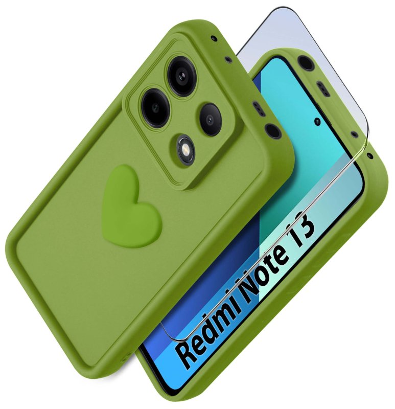 etui-do-xiaomi-redmi-note-13-4g-silikonowe-serce-limonkowe-ze-szklem