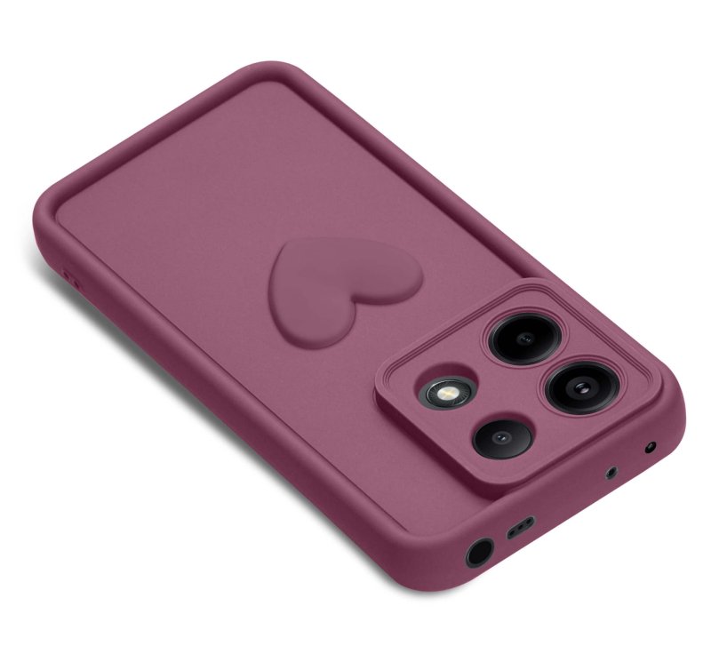 etui-do-xiaomi-redmi-note-13-4g-silikonowe-serce-burgundowe-ze-szklem