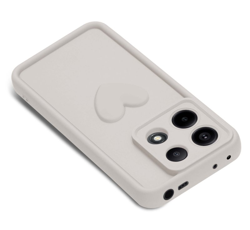 etui-do-xiaomi-redmi-note-13-4g-silikonowe-serce-białe-ze-szklem