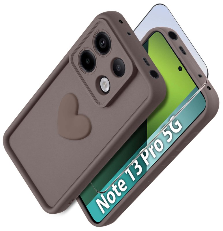 etui-do-xiaomi-redmi-note-13-pro-5g-silikonowe-serce-brazowe-ze-szklem