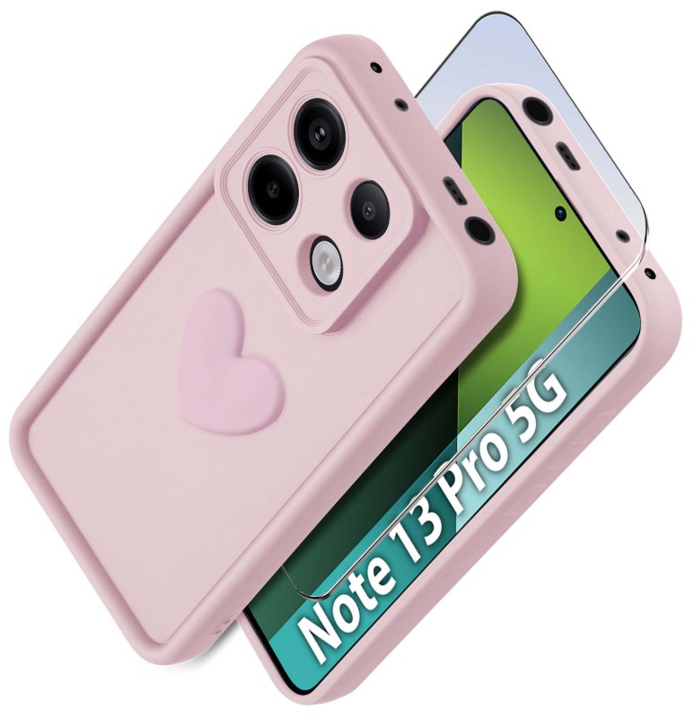 etui-do-xiaomi-redmi-note-13-pro-5g-silikonowe-serce-jasnorozowe-ze-szklem