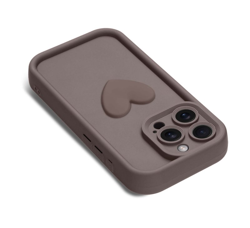 etui-do-iphone-14-pro-silikonowe-serce-brazowe-ze-szklem
