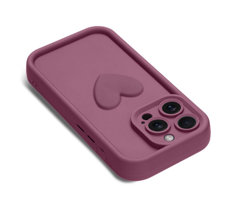 etui-do-iphone-14-pro-silikonowe-serce-burgundowe-ze-szklem