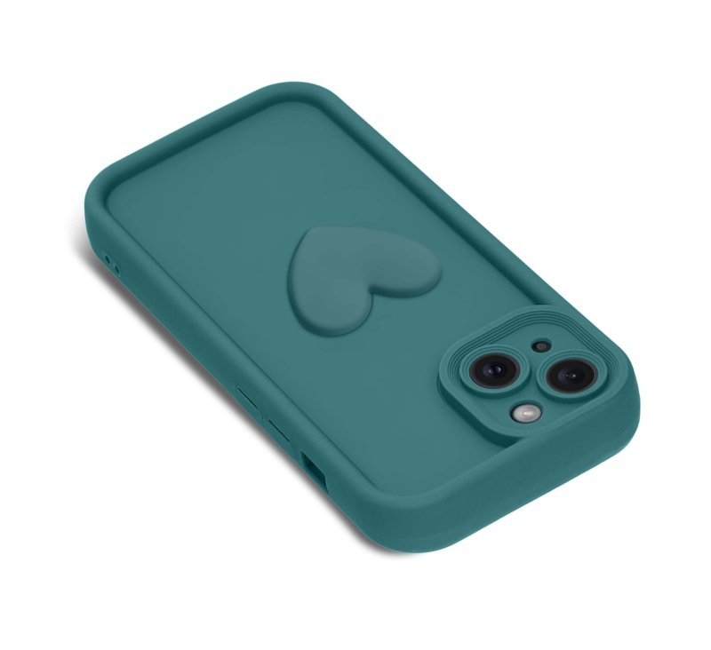 etui-do-iphone-13-14-silikonowe-serce-zielone-ze-szklem