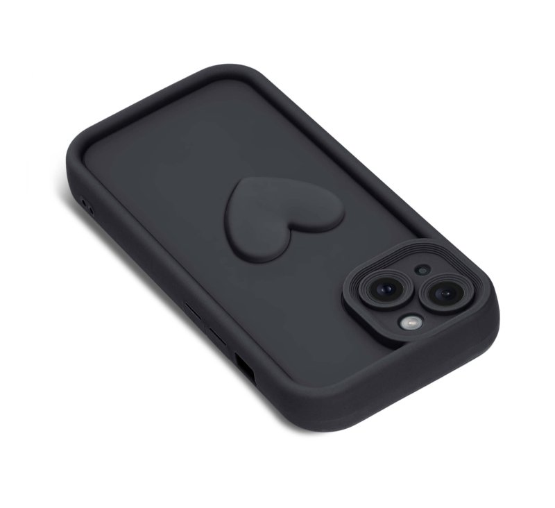 etui-do-iphone-13-14-silikonowe-serce-czarne-ze-szklem