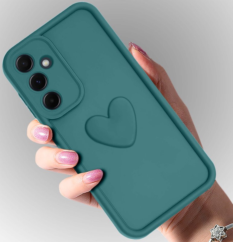 etui-do-samsung-galaxy-a55-5g-silikonowe-serce-zielone-ze-szklem