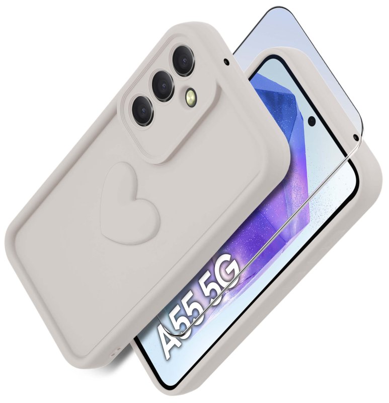 etui-do-samsung-galaxy-a55-5g-silikonowe-serce-biale-ze-szklem