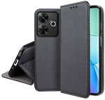 Etui do Xiaomi Redmi 13 4G czarne zamykane ze szkłem