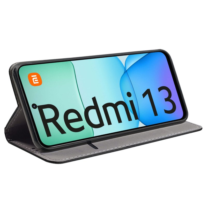 etui-do-xiaomi-redmi-13-4g-czarne-zamykane-ze-szklem