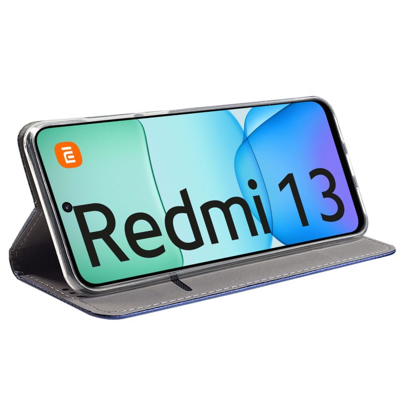 etui-do-xiaomi-redmi-13-4g-granatowe-zamykane-ze-szklem